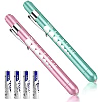 CAVN Linterna de bolígrafo de diagnóstico médico- 2-Pack con indicador de pupila para estudiantes de enfermería Con 4…